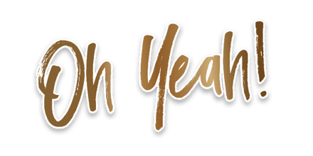Oh Yeah Logo -Gold-White Outline-transparent background